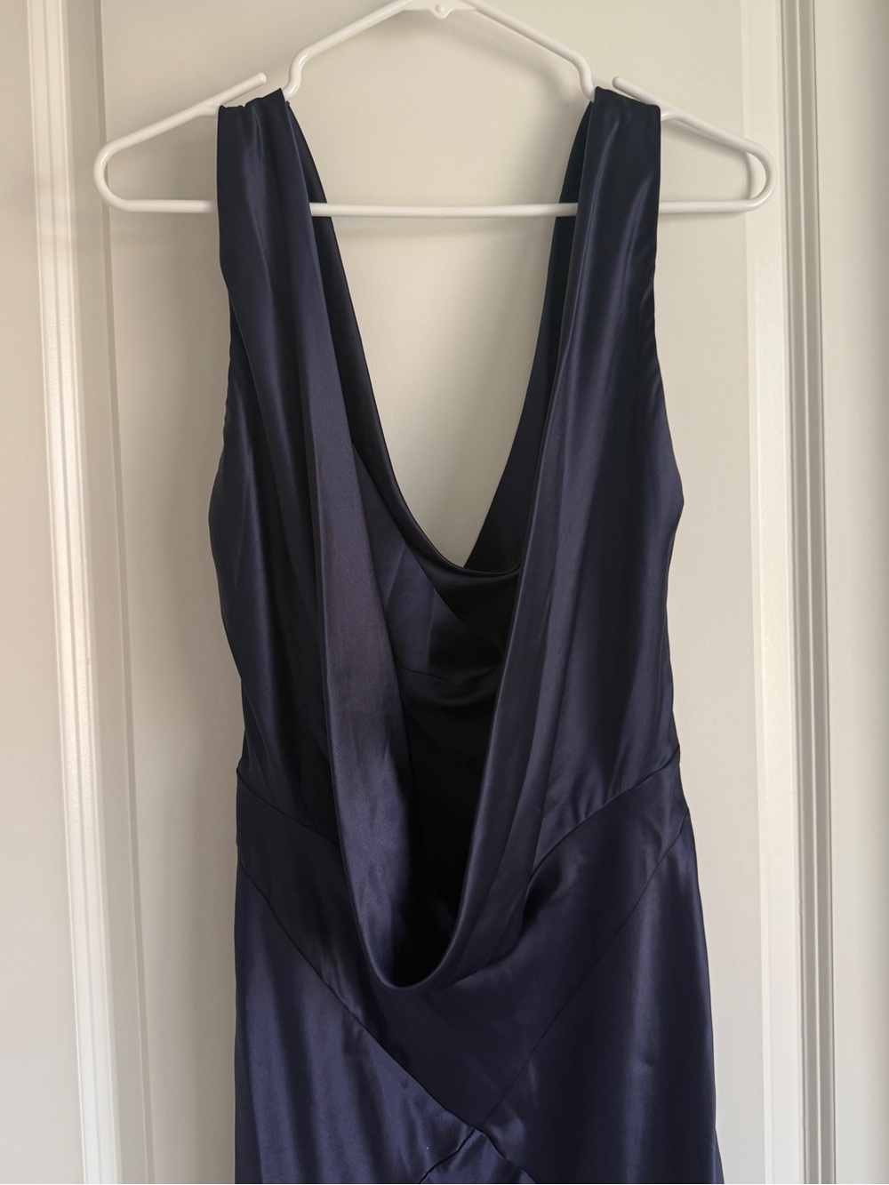 House of CB Dress Satin Cowl Neck Maxi Dress Wedding Evening - Picture 9 of 10